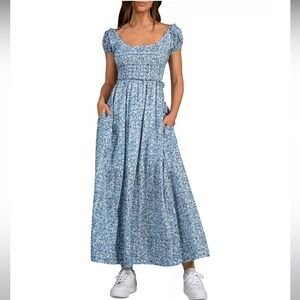 Elan Smocked Maxi Dress